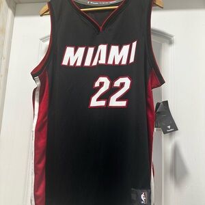 NBA Miami Heat Red and Black Basketball Jersey - Butler